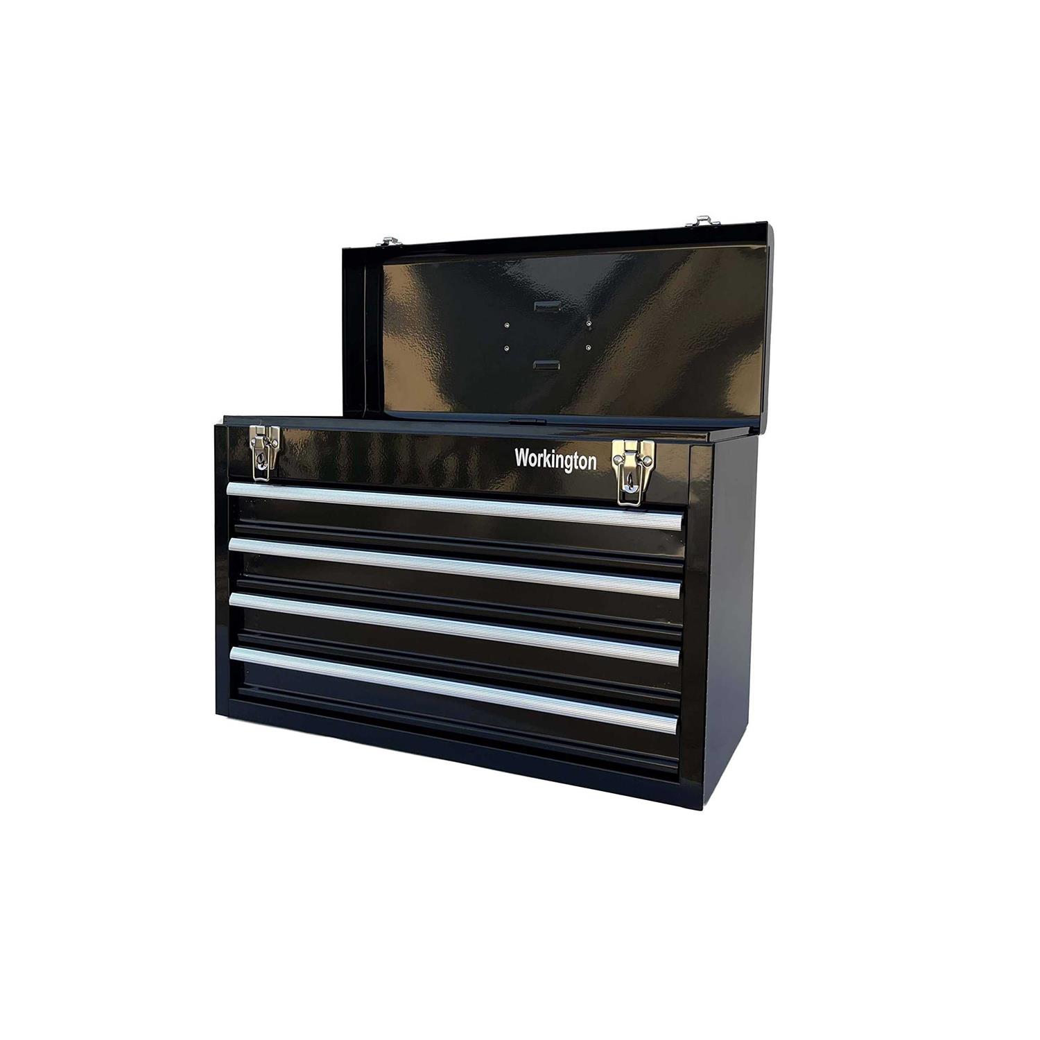 Workington Portable Metal Tool Chest with 4 Drawers 20 4-Drawer Tool Chest Cabinet with Ball Bearing Drawer Slides - Zenithce
