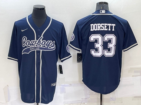 Dallas Cowboys #33 Tony Dorsett Navy Cool Base Stitched Baseball Jersey - Zenithce