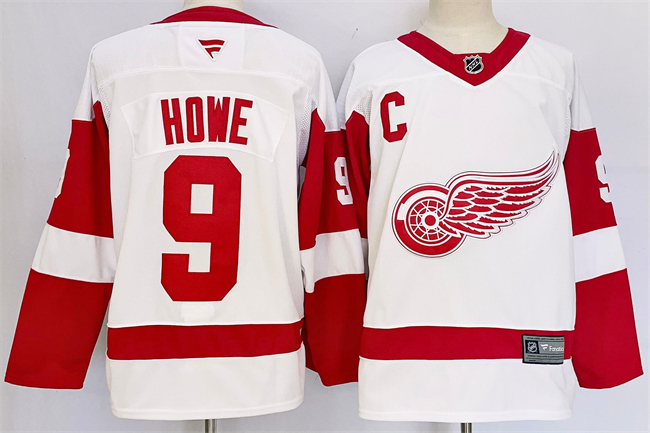 Detroit Red Wings #9 Gordie Howe White 2024-25 Stitched Jersey - Zenithce