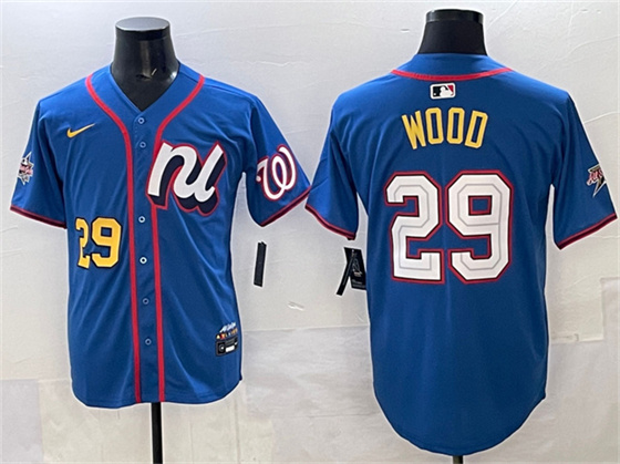 National League #29 James Wood Blue 2025 All-Star Edition Limited Stitched Jersey - Zenithce
