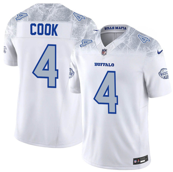 Buffalo Bills #4 James Cook White 2025 F.U.S.E. “Rivalries” Vapor Limited Football Stitched Jersey - Zenithce