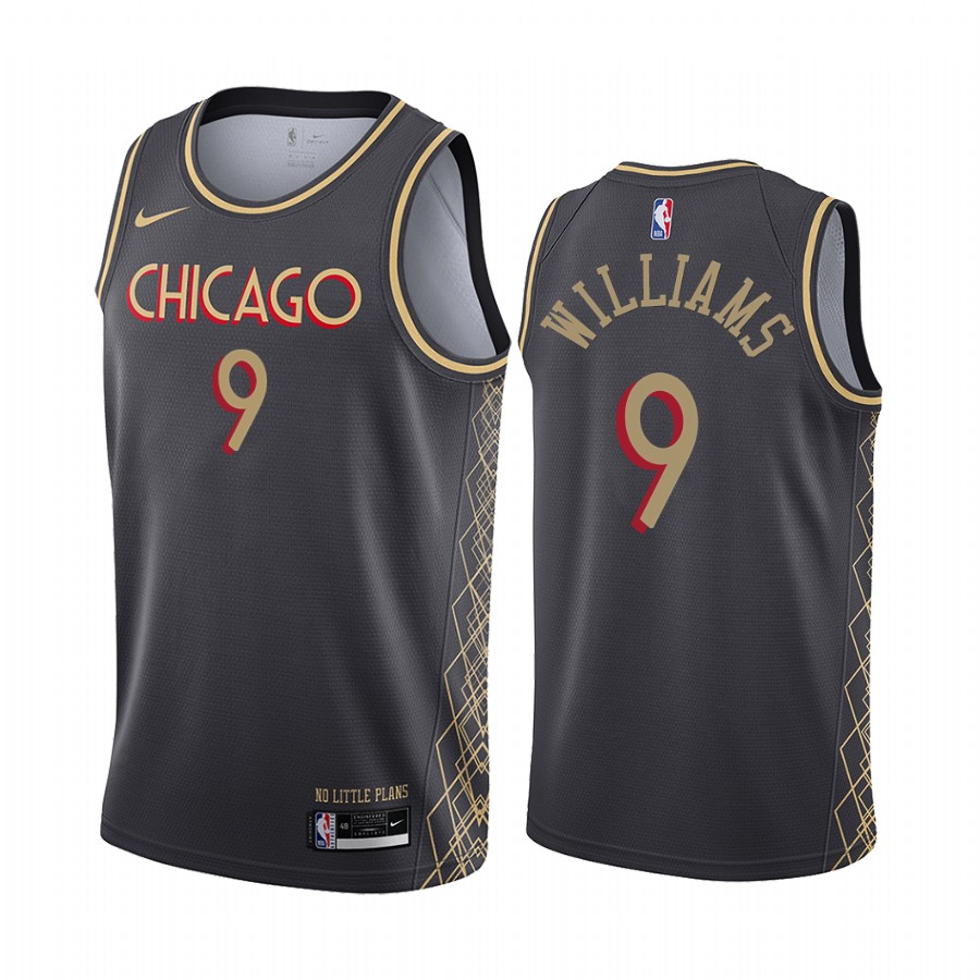 Bulls #9 Patrick Williams Black Swingman 2020-21 City Edition Jersey - Zenithce