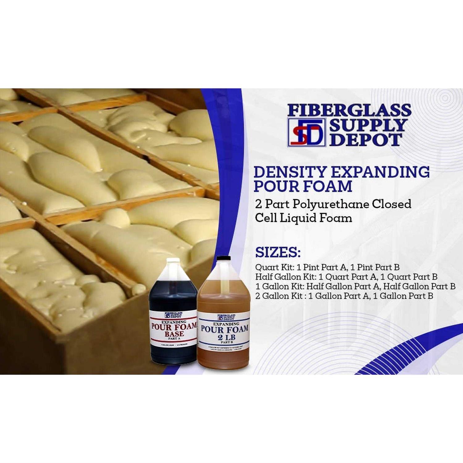 Fiberglass Supply Depot Inc. Density Expanding Pour Foam, 2 Part Polyurethane Closed Cell Liquid Foam for Boat and Dock Flotation - Zenithce