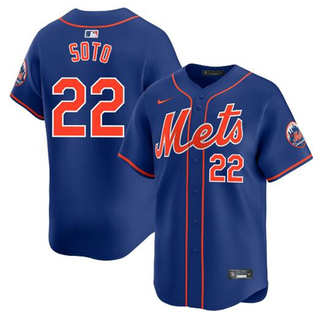 New York Mets #22 Juan Soto Royal 2024 Alternate Limited Stitched Jersey - Zenithce