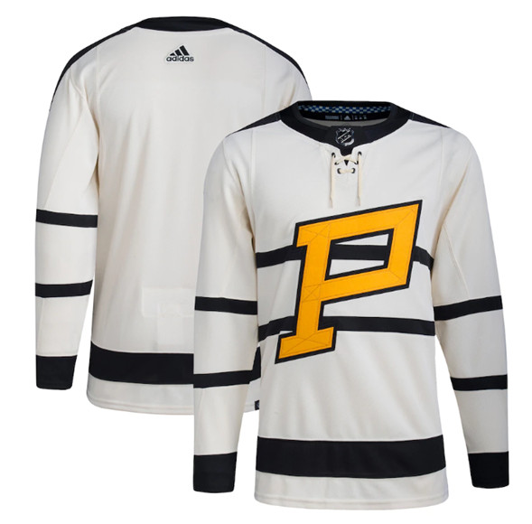 Pittsburgh Penguins Blank Cream 2023 Winter Classic Stitched Jersey - Zenithce