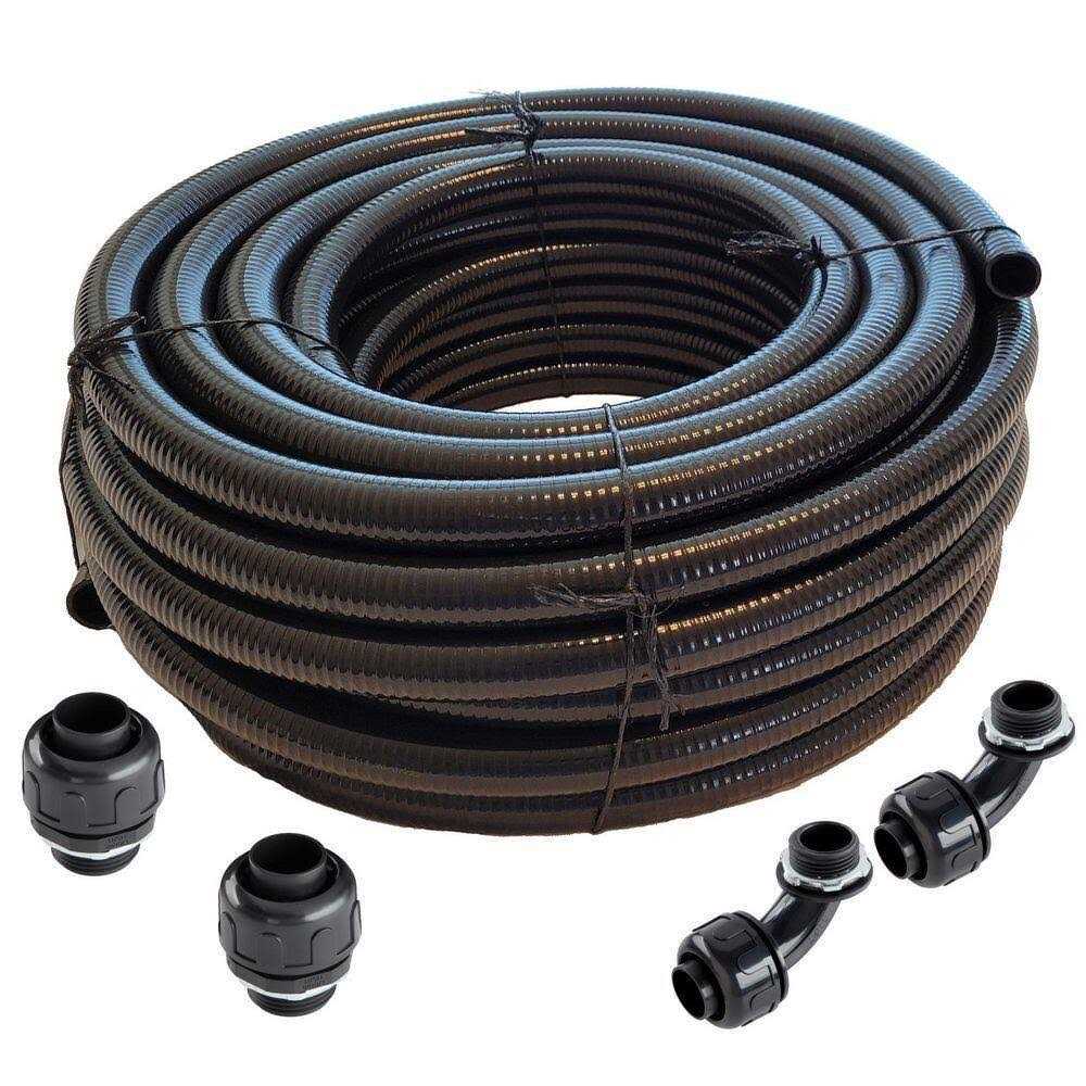 Hydromaxx 1 in. Dia x 50 ft. Flexible PVC Non Metallic UL Liquid Tight Electrical Conduit LT100050 - Zenithce