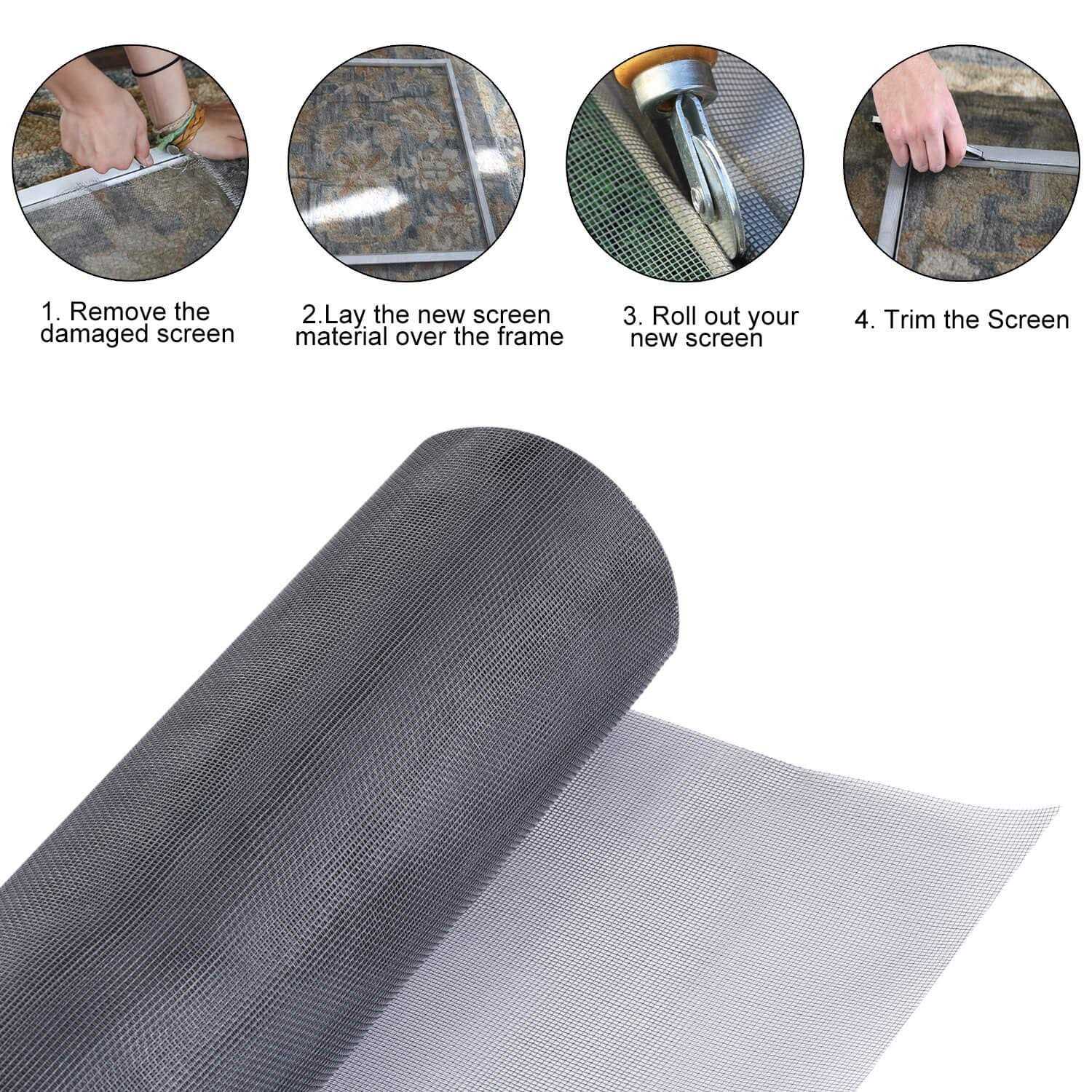 Screen Insert for Storm door Screen for 34 in. door - Zenithce