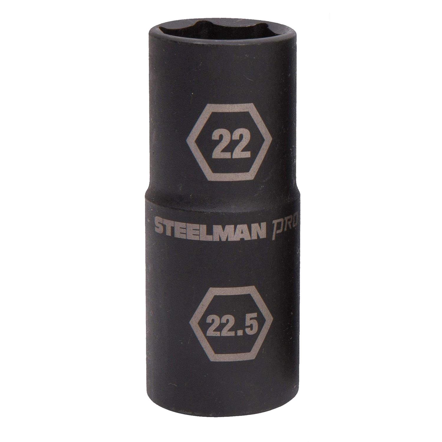 Steelman PRO 1/2-Inch Drive 6-Point Thin Wall Impact Flip Socket - Zenithce