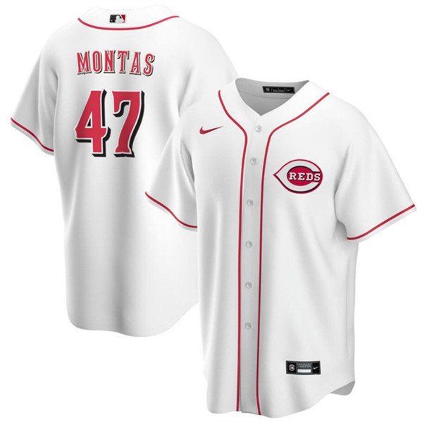 Cincinnati Reds #47 Frankie Montas White Cool Base Stitched Jersey - Zenithce