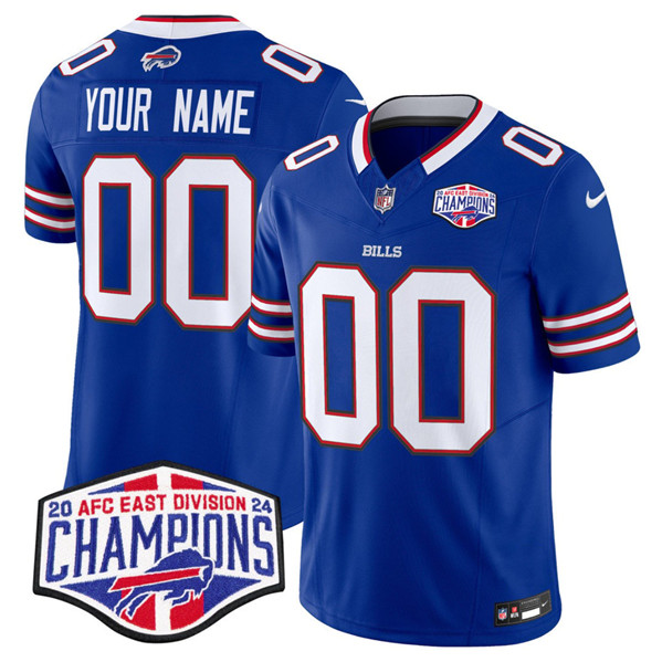 Buffalo Bills Custom Royal 2024-25 F.U.S.E. AFC East Division Champions Patch Limited Stitched Jersey - Zenithce