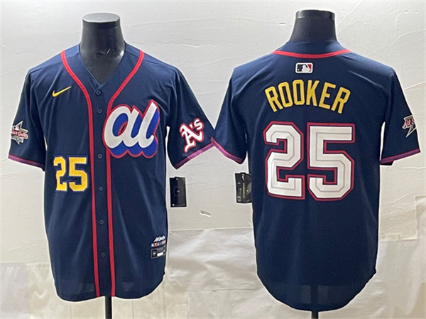 American League #25 Brent Rooker Navy 2025 All-Star Edition Limited Stitched Jersey - Zenithce