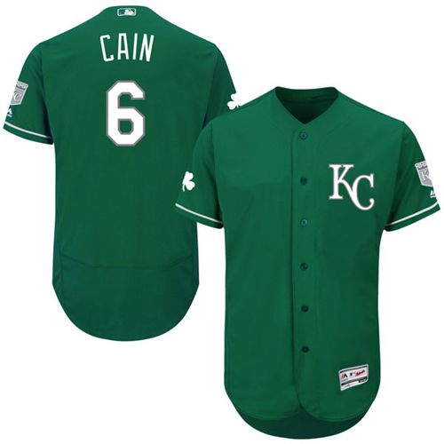 Royals #6 Lorenzo Cain Green Celtic Flexbase Authentic Collection Stitched Jersey - Zenithce