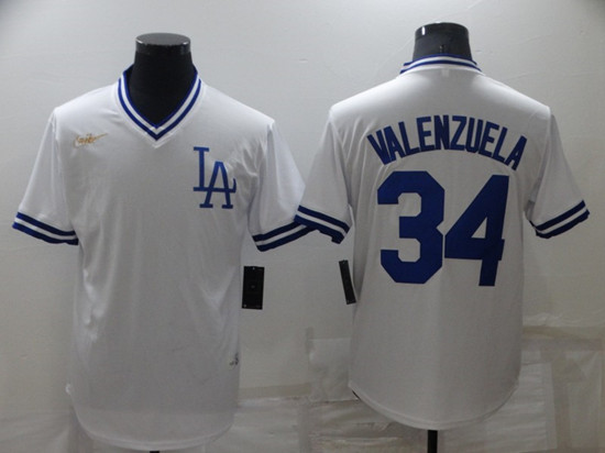 Los Angeles Dodgers #34 Toro Valenzuela White Stitched Baseball Jersey - Zenithce