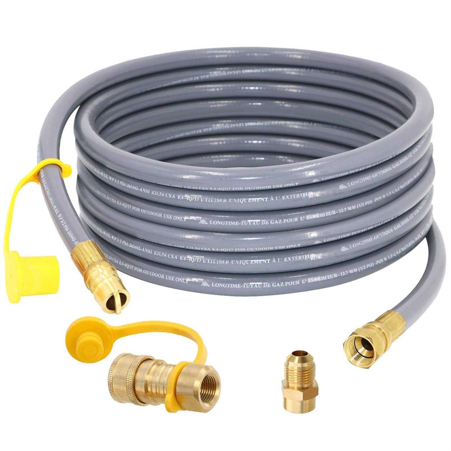SUMNEW 1/2-Inch Natural Gas Hose with Quick Connect Fitting for BBQ, Grill, Pizza Oven, Patio Heater and More NG Appliance - Zenithce