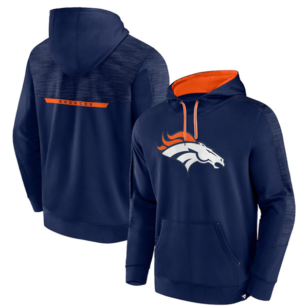 Denver Broncos Navy Defender Evo Pullover Hoodie - Zenithce