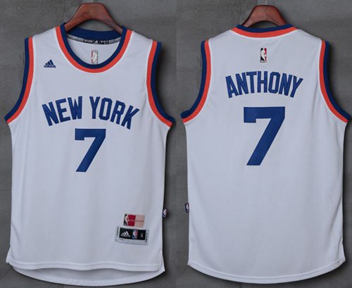 Knicks #7 Carmelo Anthony New White Stitched Jersey - Zenithce