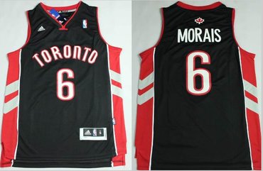 Toronto Raptors #6 Carlos Morais Revolution 30 Swingman Black Jersey - Zenithce