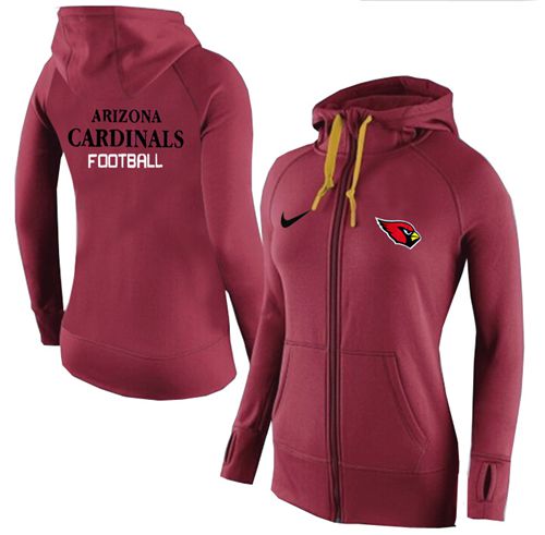 Women's Nike Arizona Cardinals Full-Zip Performance Hoodie Red - Zenithce