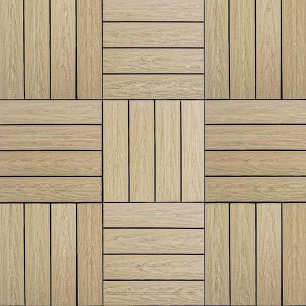 NewTechWood UltraShield Naturale 1 ft. x 1 ft. Quick Deck Outdoor Composite Deck Tile - Zenithce