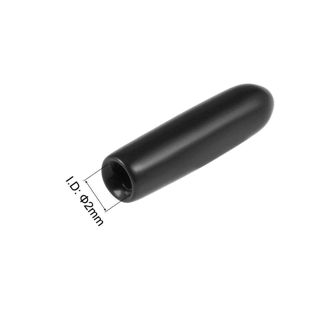 uxcell Rubber End Caps ID Vinyl Round Cap Cover Screw Thread Protectors Black - Zenithce
