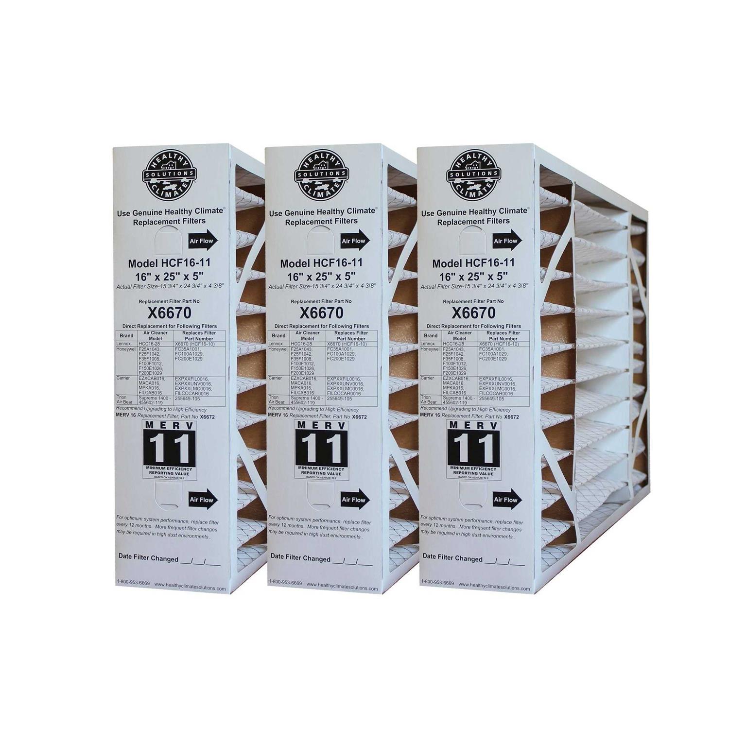 Lennox X0585 (2-Pack) – Healthy Climate Cabinet 20 x 20 x 5 Furnace Filter - Zenithce