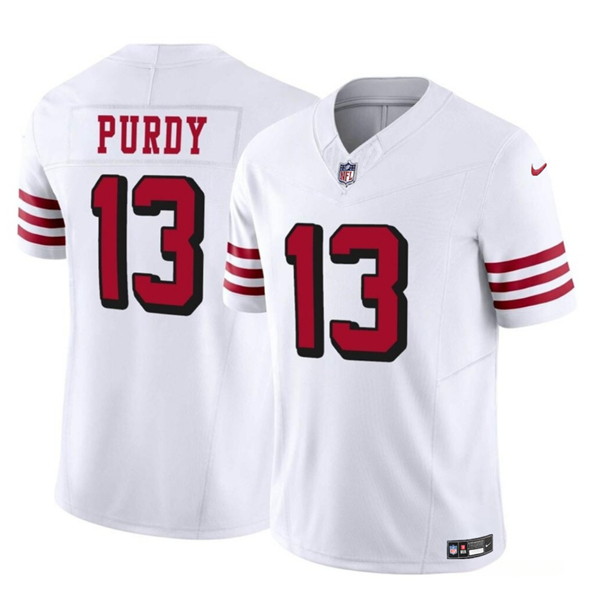 San Francisco 49ers #13 Brock Purdy 2023 F.U.S.E. White Vapor Untouchable Limited Stitched Jersey - Zenithce