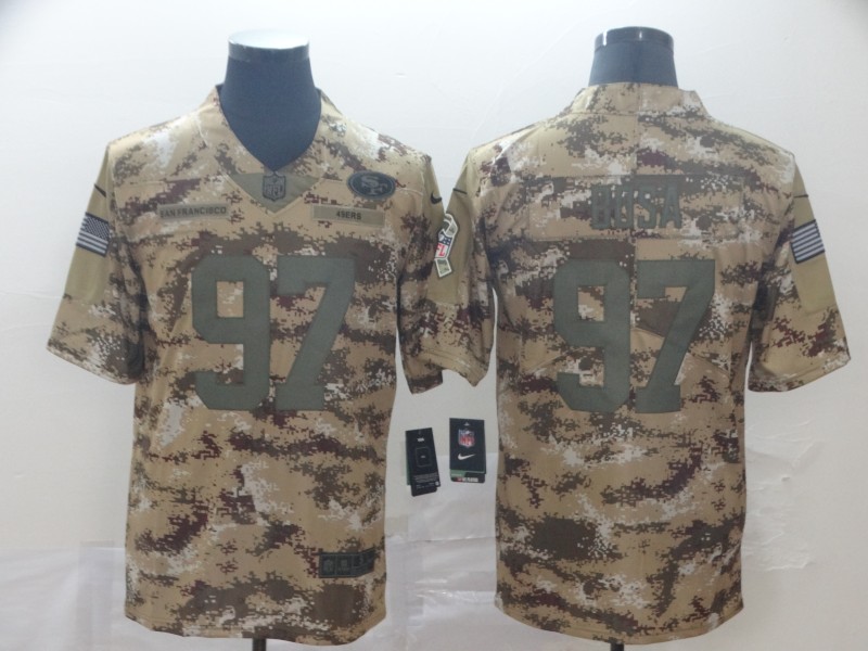 San Francisco 49ers #97 Nick Bosa Camo Salute To Service Limited Stitched Jersey - Zenithce