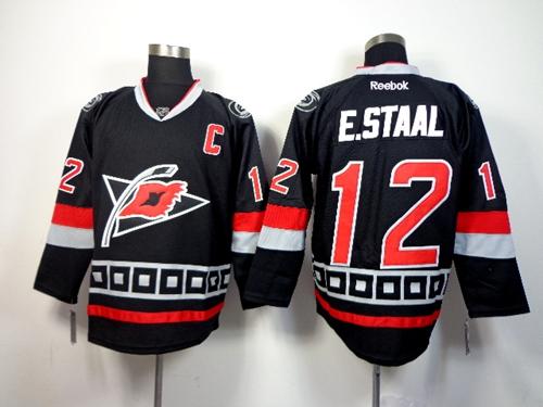 Hurricanes #12 Eric Staal Black Third Stitched Jersey - Zenithce