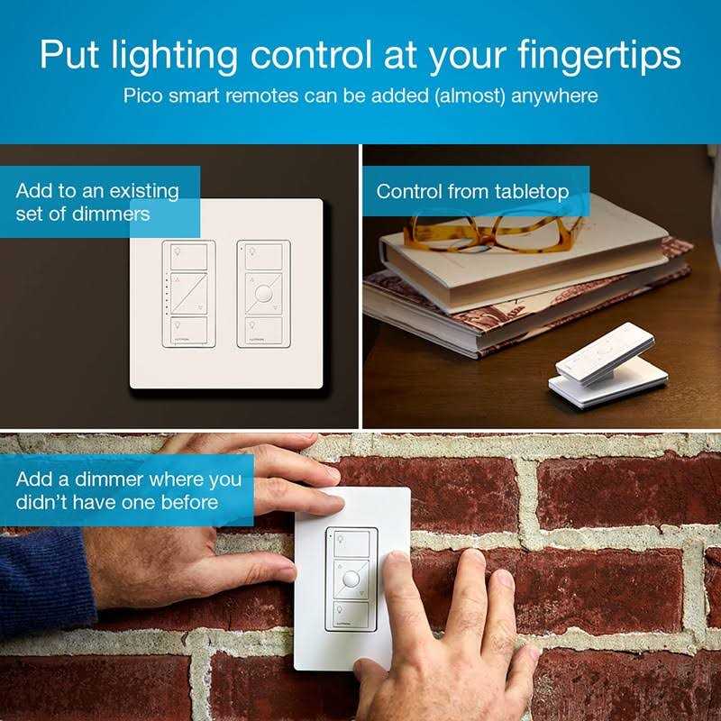 Lutron Caseta Smart Dimmer Switch 3-Way Kit with Remote P-DIM-3WAY-WH - Zenithce