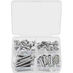 Wall Plate Screws 100 pcs White Outlet Screws Long 6-32 Thread Light Electrical Cover Panel Switch Plate Screws - Zenithce