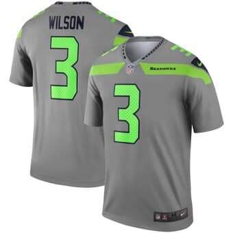 Seattle Seahawks #3 Russell Wilson Gray Inverted Legend Jersey - Zenithce