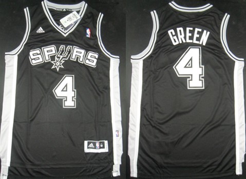 San Antonio Spurs #4 Danny Green Revolution 30 Swingman Black Jersey - Zenithce