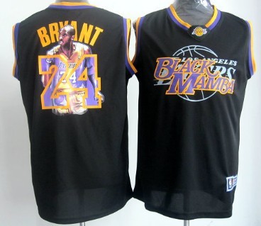 Los Angeles Lakers #24 Kobe Bryant Black Notorious Fashion Jersey - Zenithce