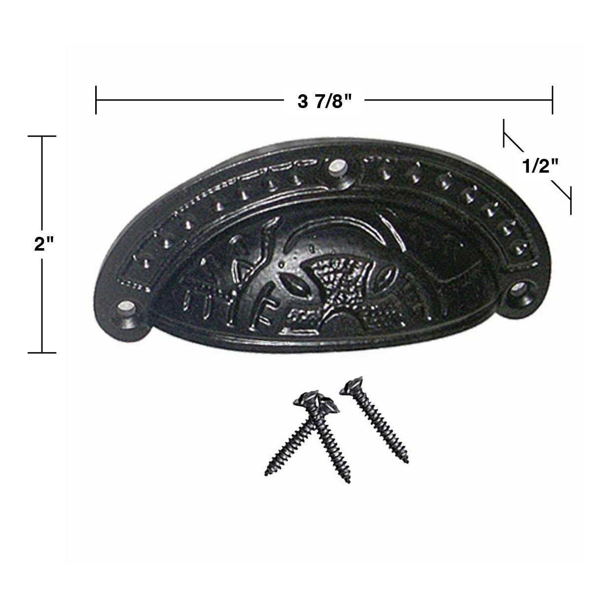 Renovators Supply 10 Drawer Pull Black Wrought Iron Bail 4 1/2 - Zenithce
