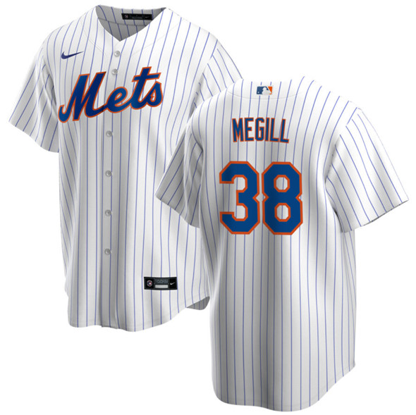 New York Mets #38 Tylor Megill White Cool Base Stitched Jersey - Zenithce