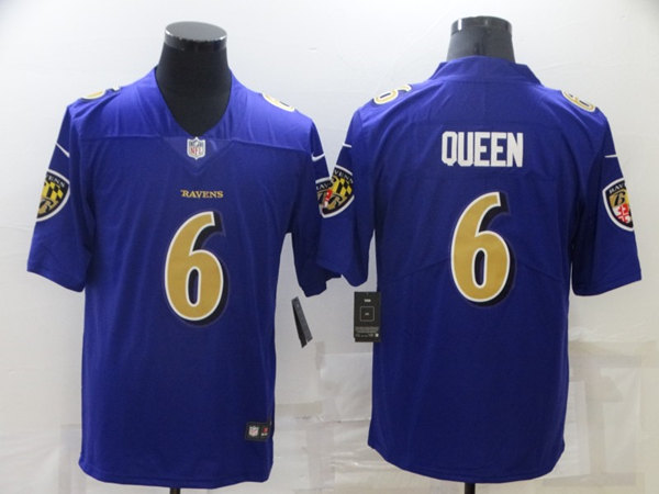 Baltimore Ravens #6 Patrick Queen Purple Vapor Untouchable Limited Stitched Jersey - Zenithce