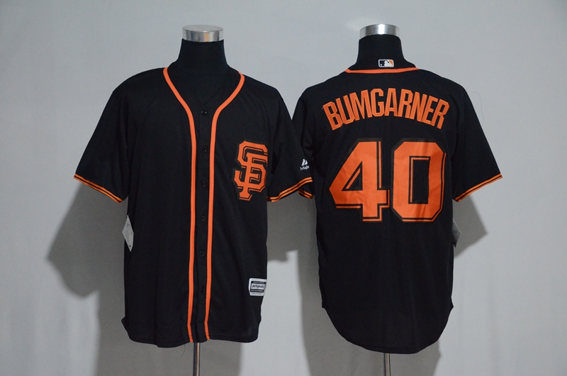 San Francisco Giants #40 Madison Bumgarner Majestic Black Alternate 2017 Cool Base Player Stitched Jersey - Zenithce