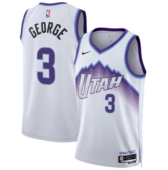 Utah Jazz #3 Keyonte George White 2025 Association Edition Stitched Jersey - Zenithce