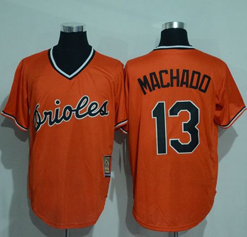 Orioles #13 Manny Machado Orange Cooperstown Stitched Jersey - Zenithce
