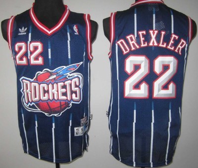 Houston Rockets #22 Clyde Drexler ABA Hardwood Classic Swingman Navy Blue Jersey - Zenithce