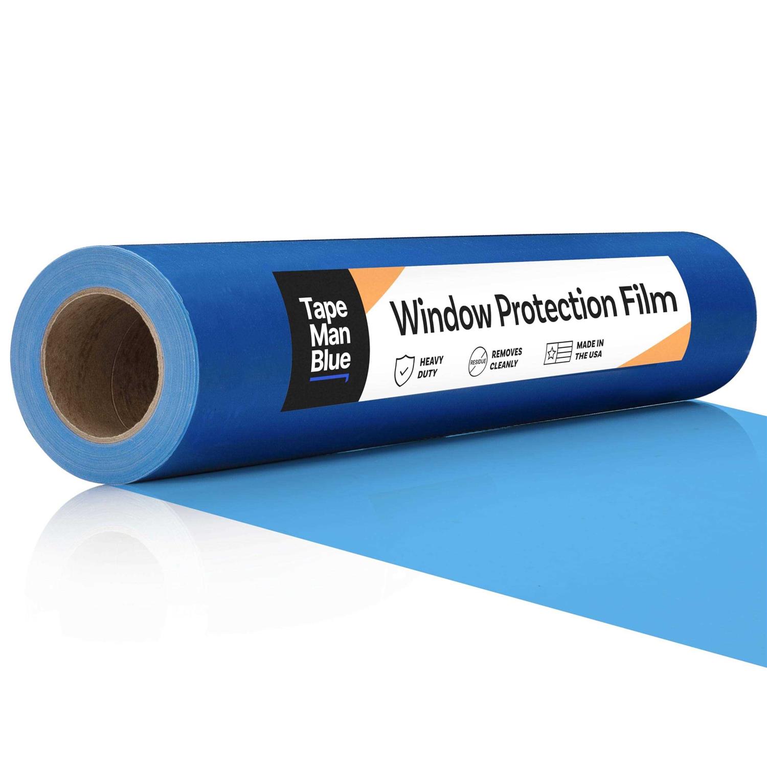 TapeManBlue Floor Protection Film Made in USA, Blue Self Adhesive Floor Protector for Moving and Construction - Zenithce