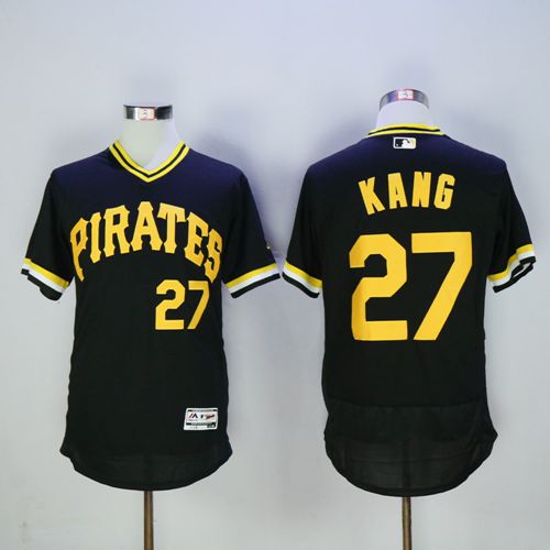 Pirates #27 Jung-Ho Kang Black Flexbase Authentic Collection Cooperstown Stitched Jersey - Zenithce