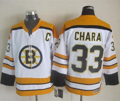 Bruins #33 Zdeno Chara White CCM Throwback Stitched Jersey - Zenithce
