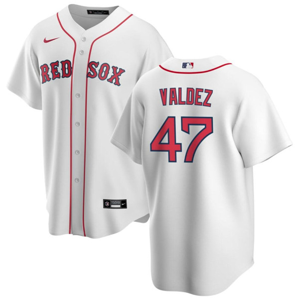 Boston Red Sox #47 Enmanuel Valdez White Cool Base Stitched Jersey - Zenithce