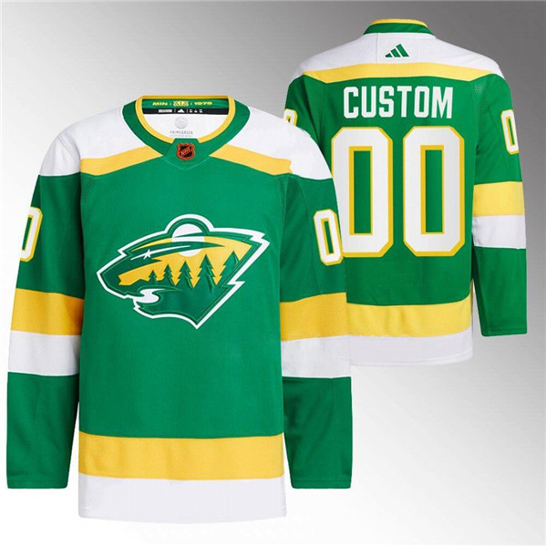 Minnesota Wild Custom Green 2022-23 Reverse Retro Stitched Jersey - Zenithce