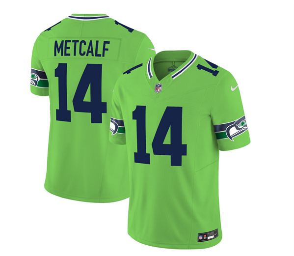 Seattle Seahawks #14 DK Metcalf 2023 F.U.S.E. Green Limited Stitched Jersey - Zenithce