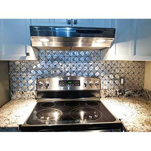 HomeyMosaic Peel and Stick Backsplash Tile Stick on Kitchen Fireplace Bathroom Windmill Glass - Zenithce