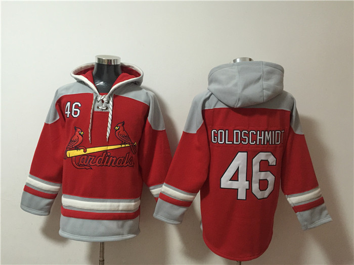 St.Louis Cardinals #46 Paul Goldschmidt Ageless Must-Have Lace-Up Pullover Hoodie - Zenithce