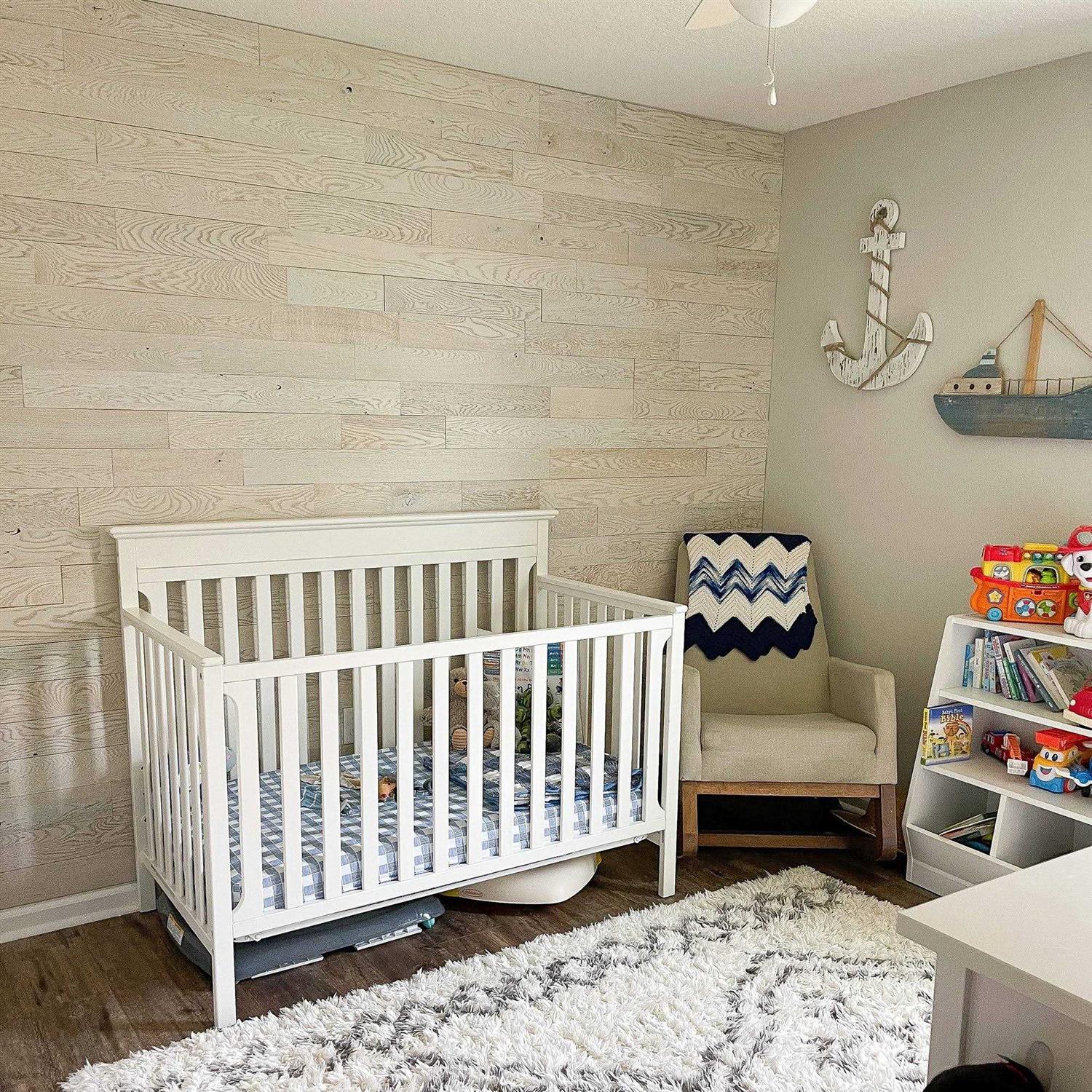 Timberchic Herringbone Pattern Wall Planks – Baxter Blonde - Zenithce