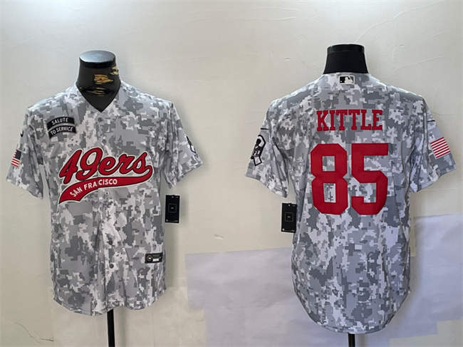 San Francisco 49ers #85 George Kittle 2024 Arctic Camo Salute To Service Stitched Jersey - Zenithce